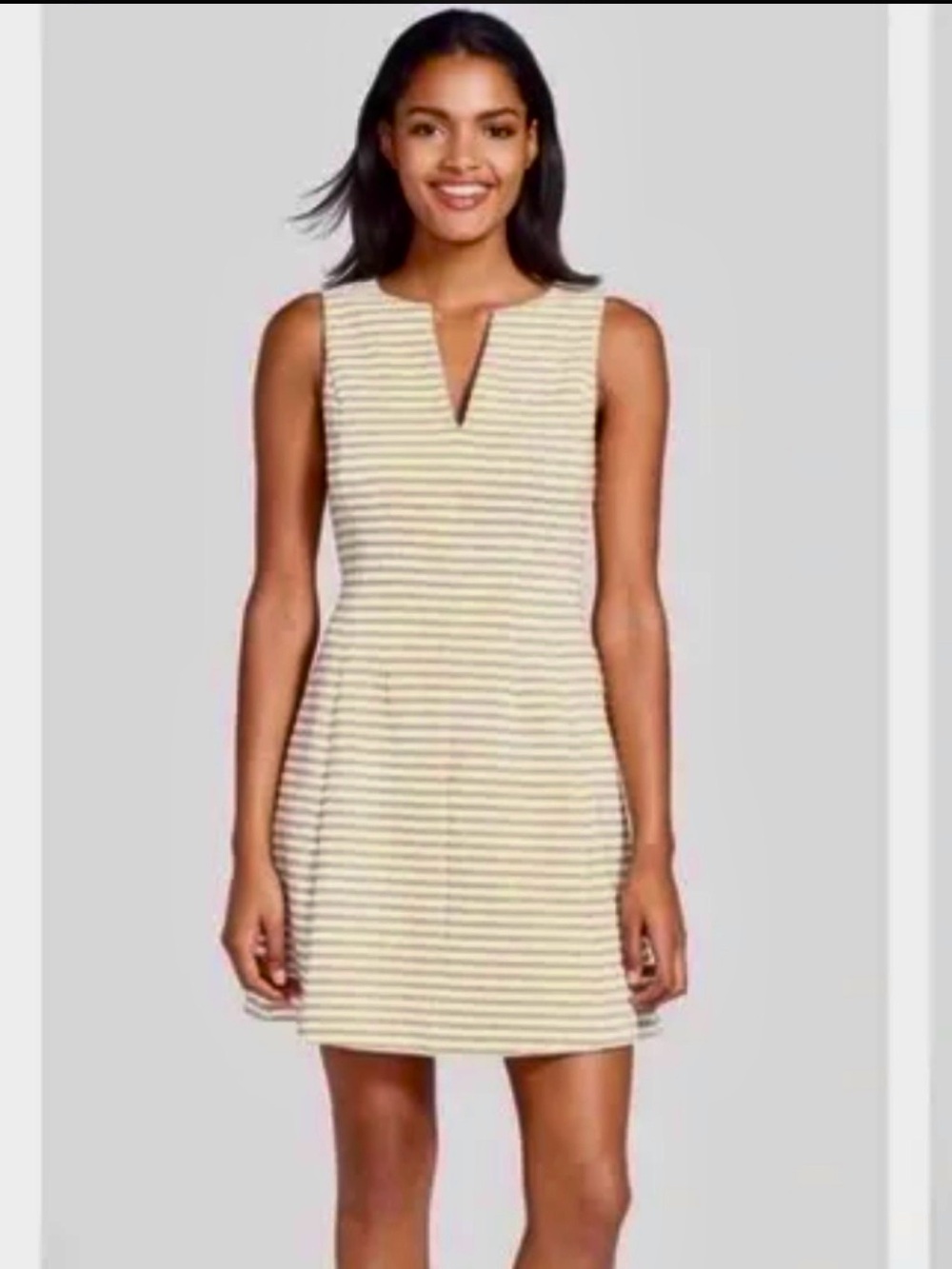 Lilly Pulitzer Brielle Dress White Gold Metallic sleeveless size XS